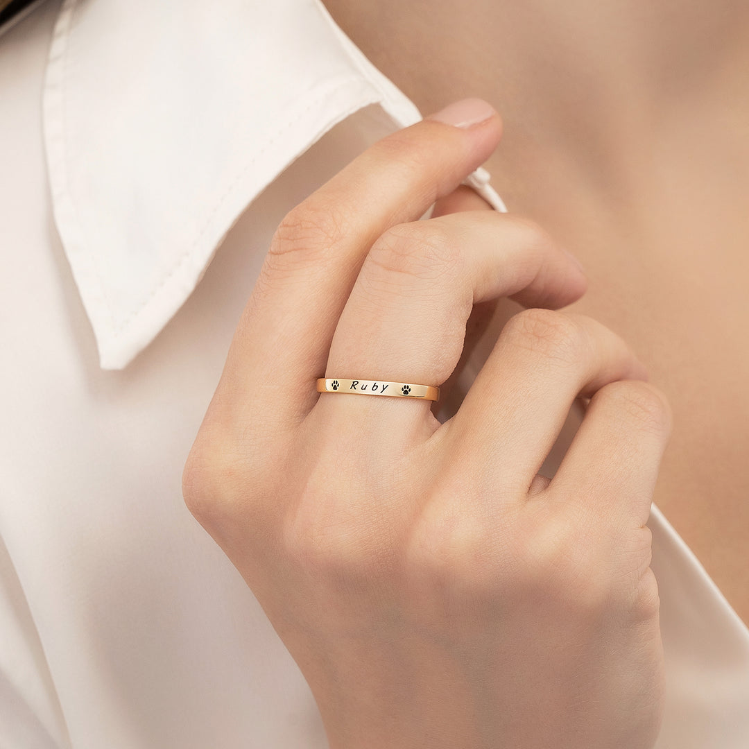 Anillo con Nombre de Mascota