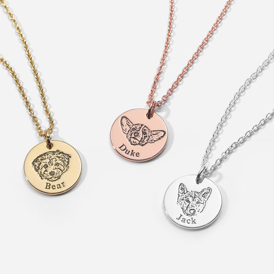 Pendiente con cara de mascota