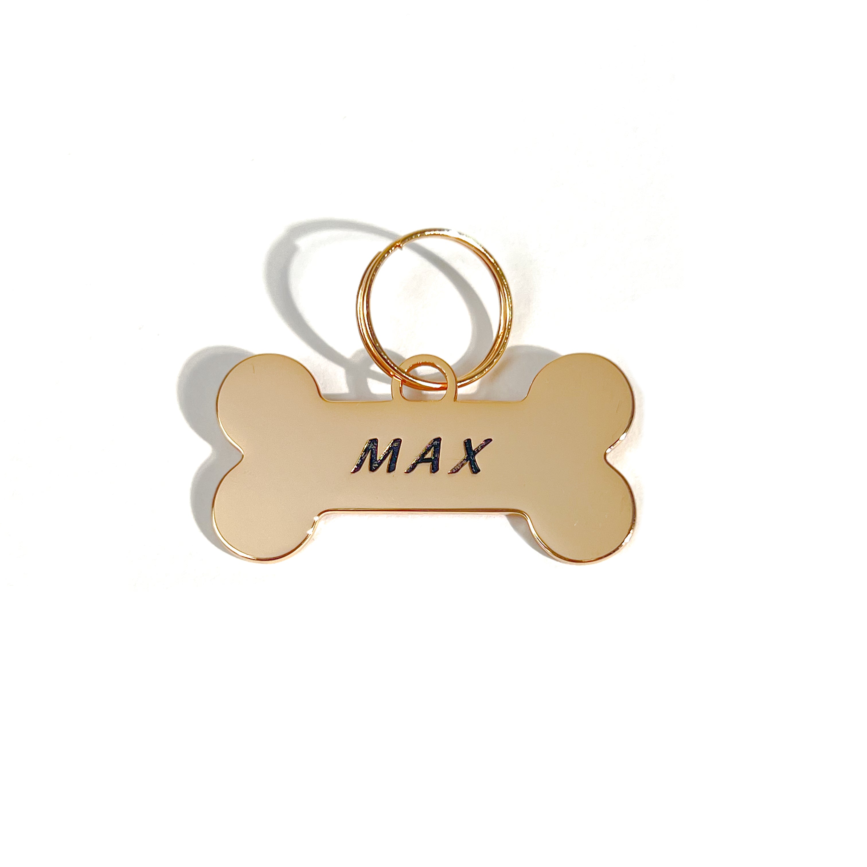 DOG BONE PET TAG + RING