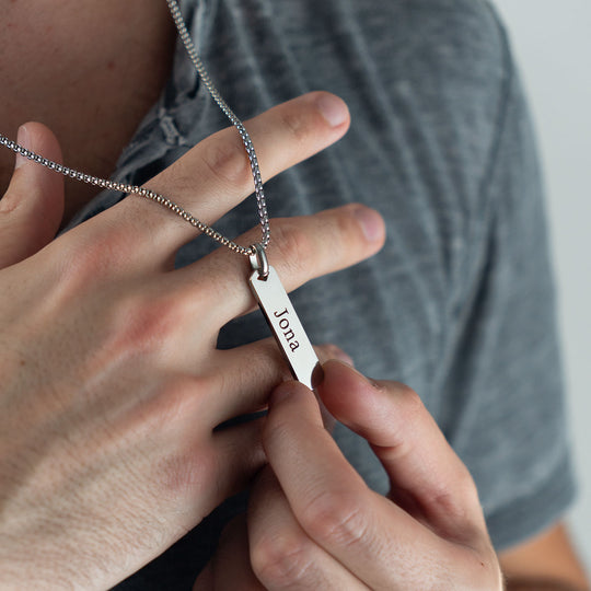 Flache Stab-Halskette: