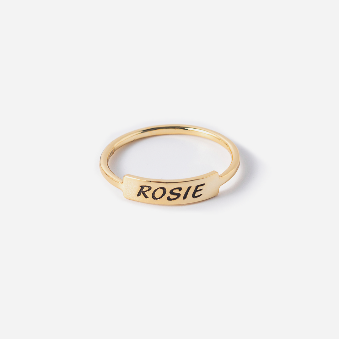 Minimalistischer Namenring