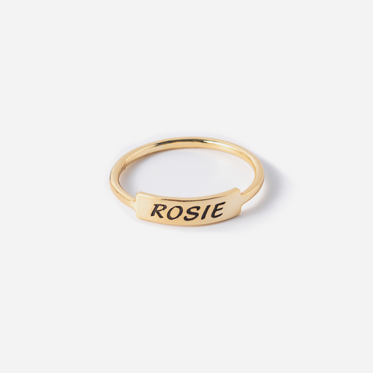 Minimalistischer Namenring