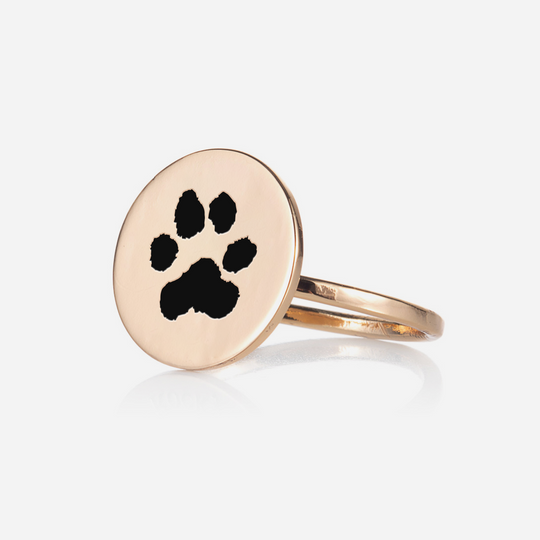 Personalisierter Ring mit Pfotenabdruck