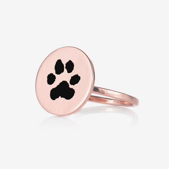 Personalisierter Ring mit Pfotenabdruck