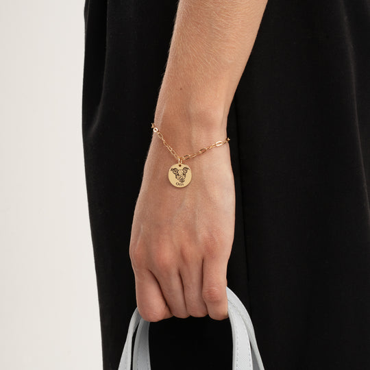 Paperclip Pet Face Bracelet