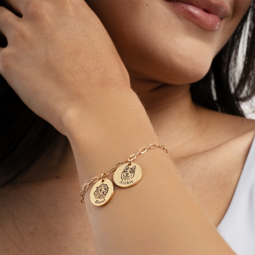 Paperclip Pet Face Bracelet