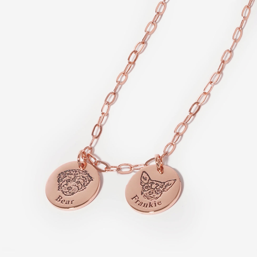 Paperclip Pet Face Necklace