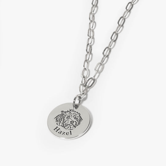 Paperclip Pet Face Necklace