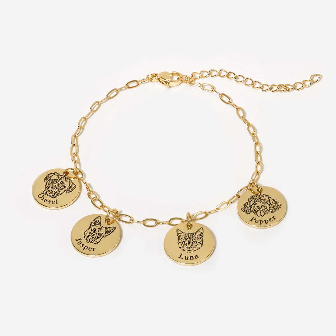 Paperclip Pet Face Bracelet