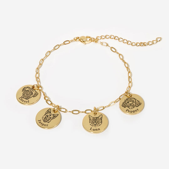 Paperclip Pet Face Bracelet