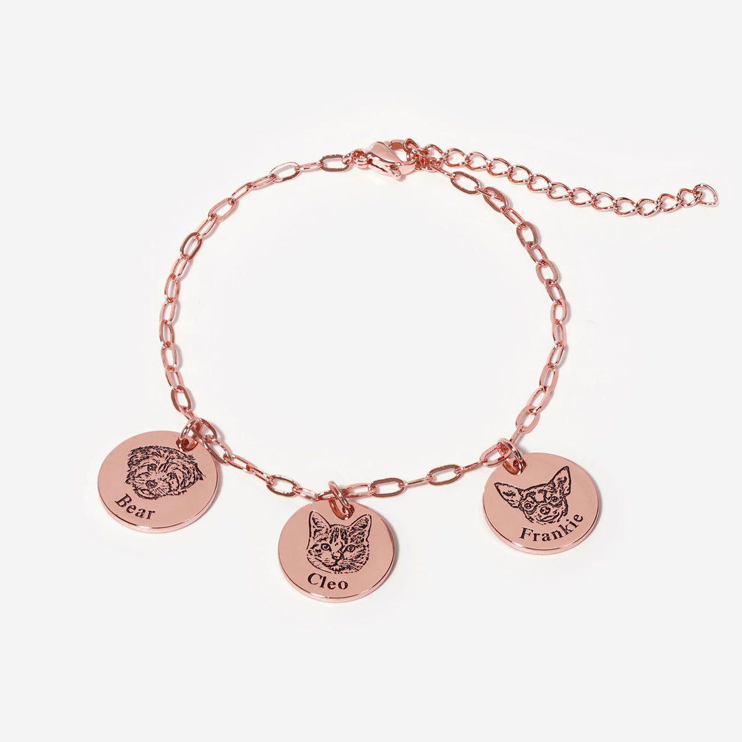 Paperclip Pet Face Bracelet