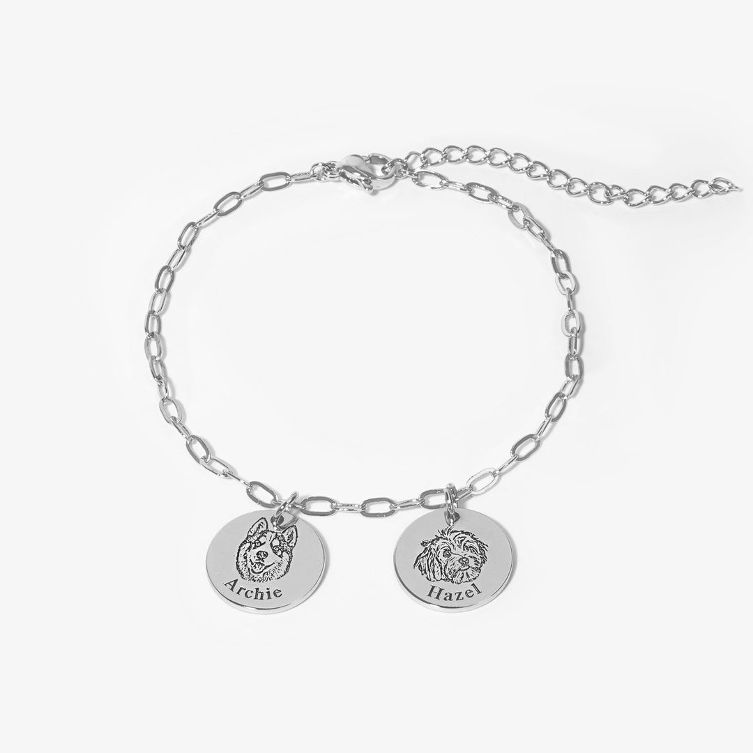 Paperclip Pet Face Bracelet