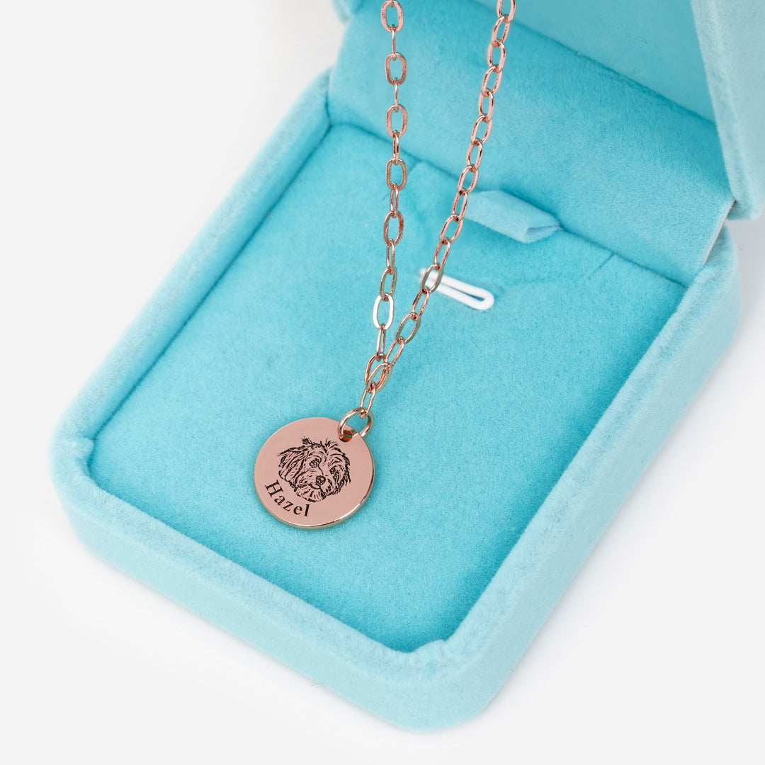 Paperclip Pet Face Necklace