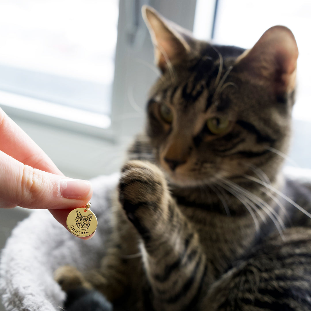 Pendiente con cara de mascota