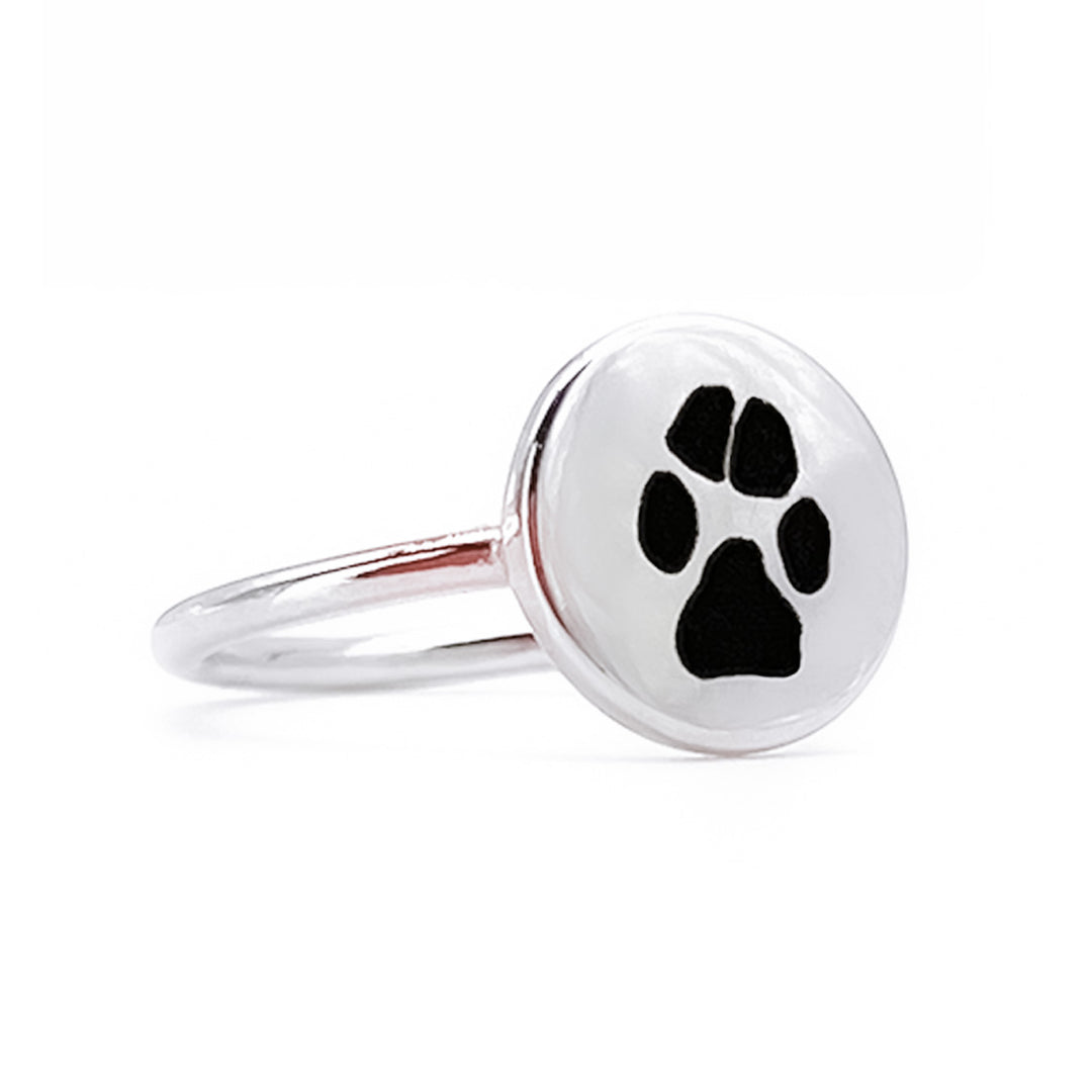 Personalisierter Ring mit Pfotenabdruck