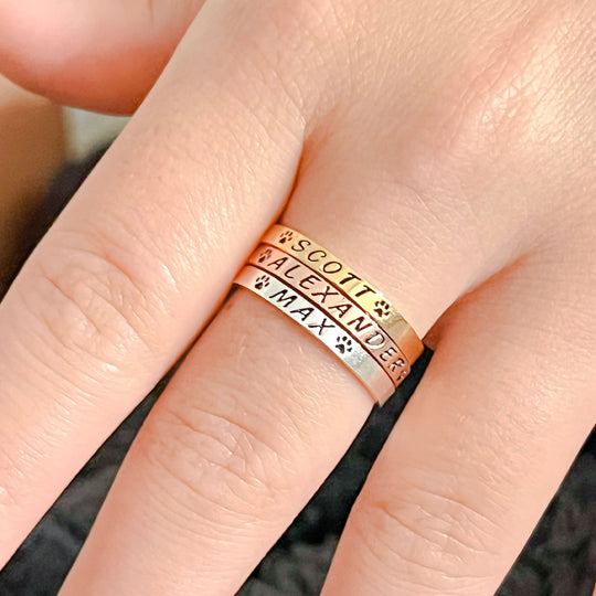 Anillo con Nombre de Mascota