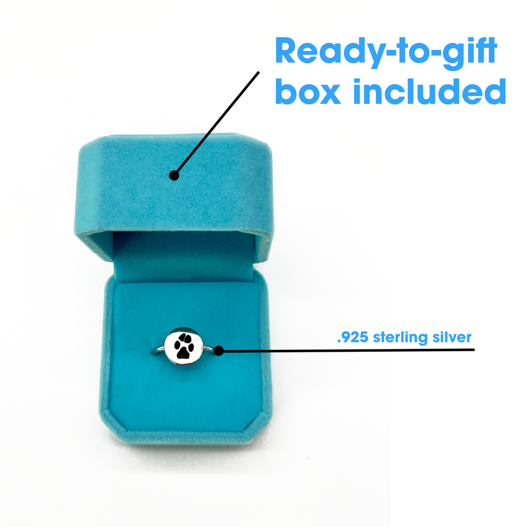 Personalisierter Ring mit Pfotenabdruck