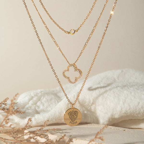 Haustier Gesicht Halsketten Set