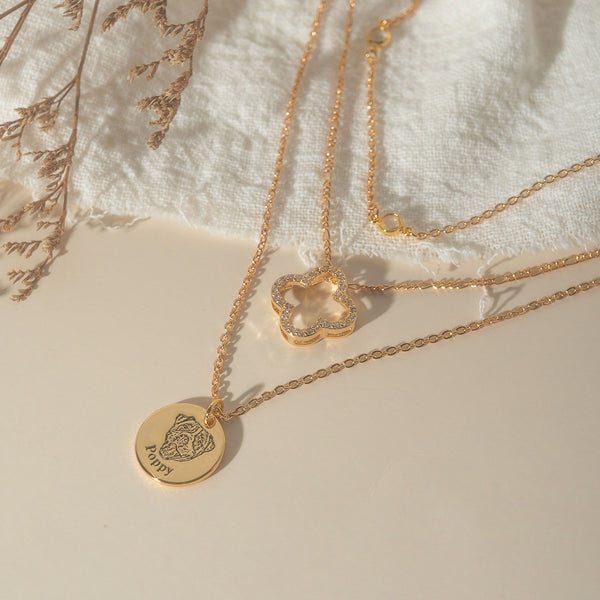 Haustier Gesicht Halsketten Set