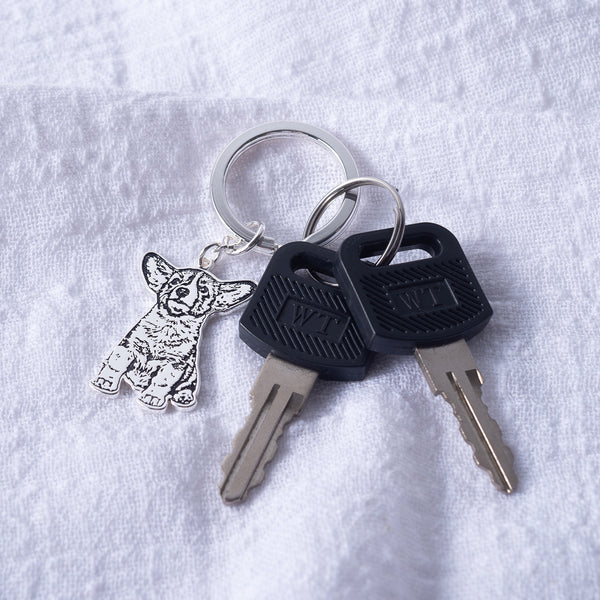 Llavero con Silueta de Mascota