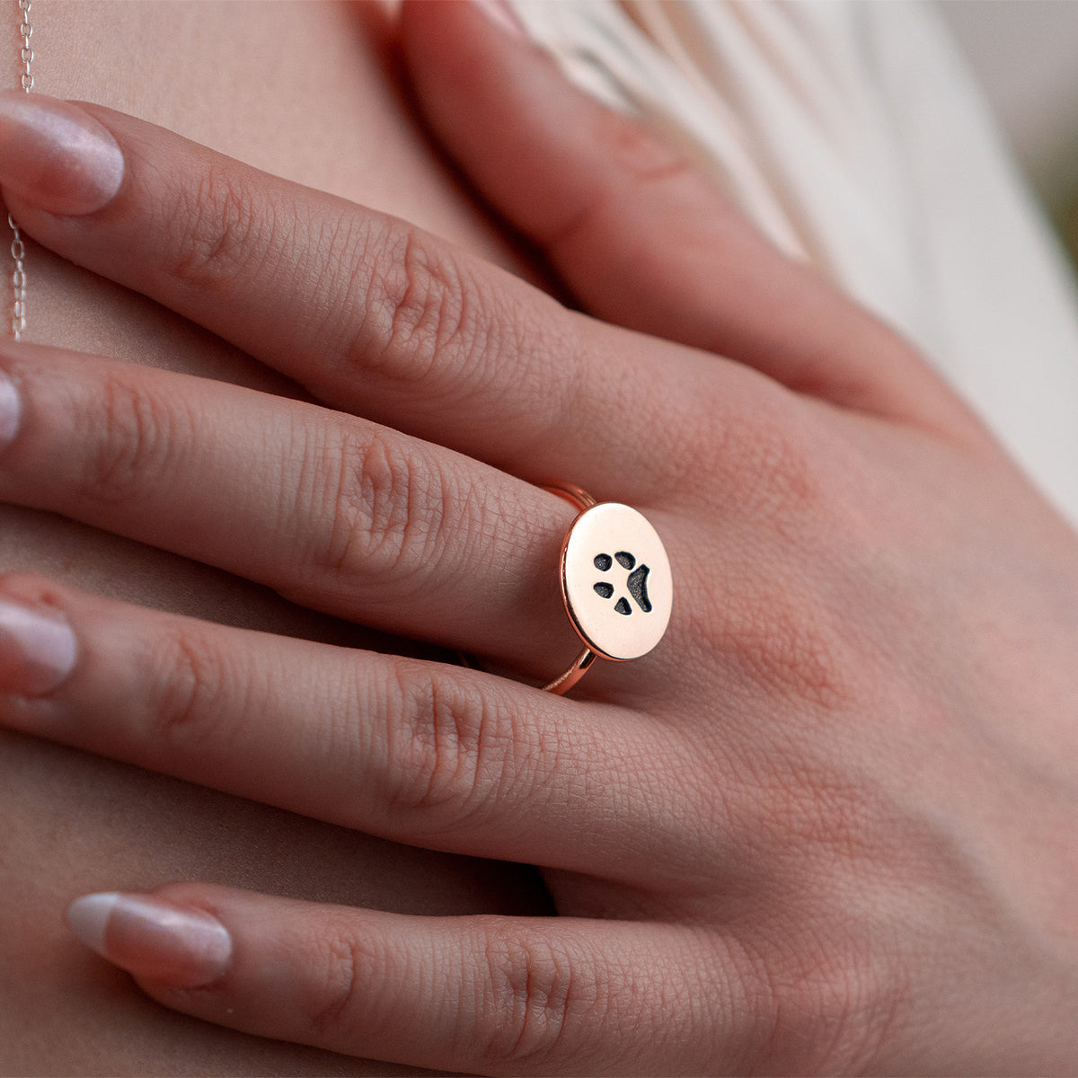 Personalisierter Ring mit Pfotenabdruck