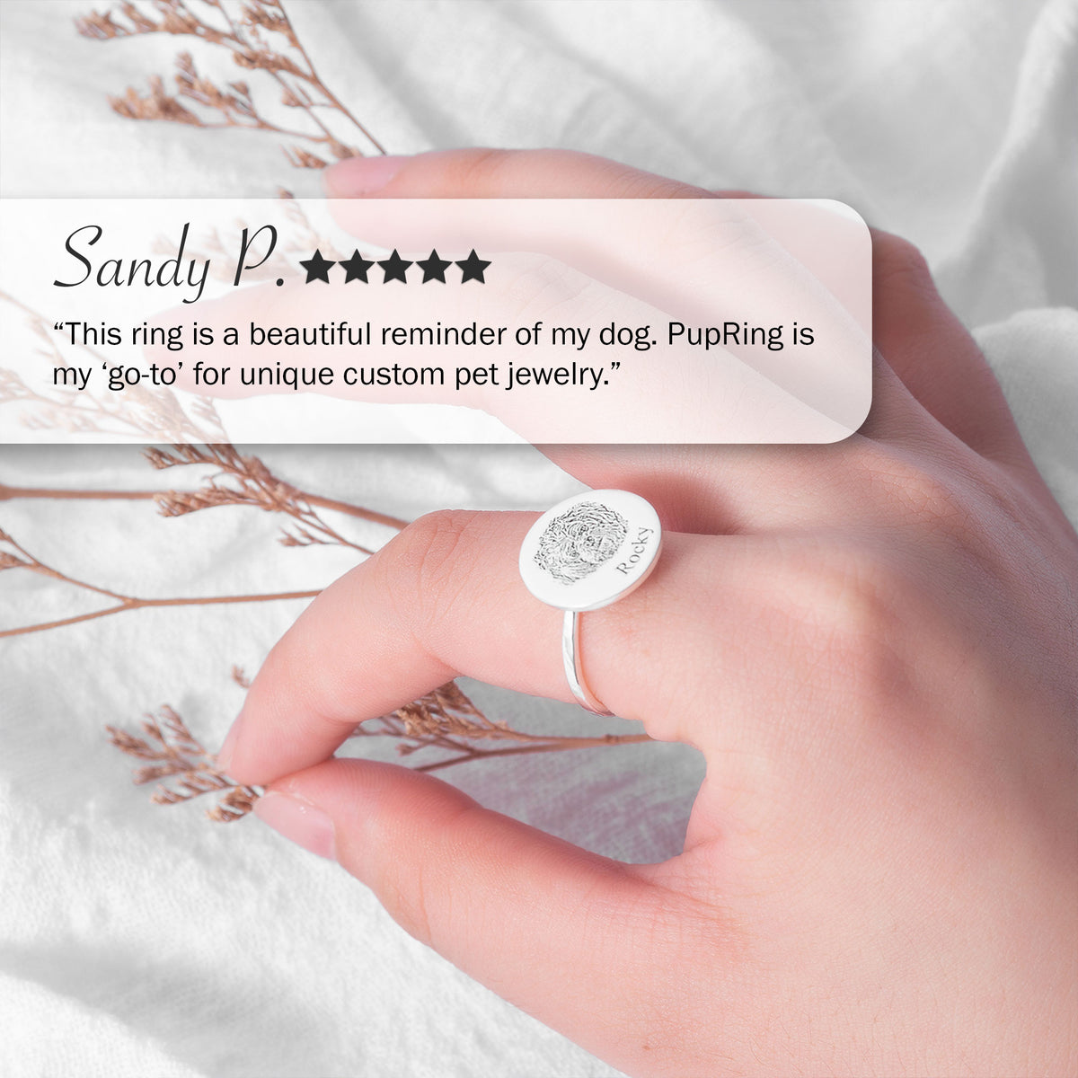 Ring mit Haustiergesicht