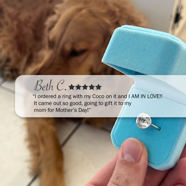 Ring mit Haustiergesicht