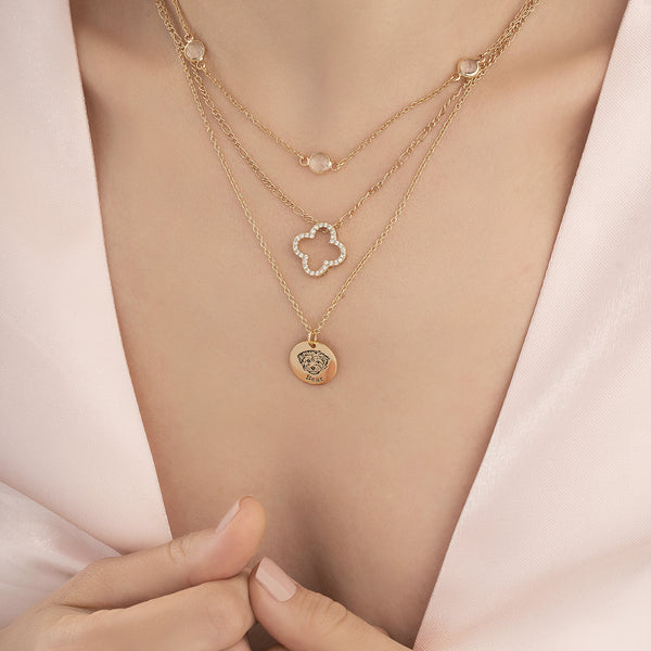 Haustier Gesicht Halsketten Set