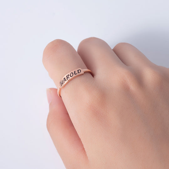 Minimalistic Name Ring