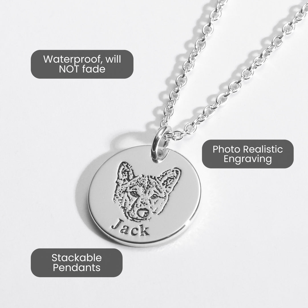 Pet Face Necklace with Furever Rose Box