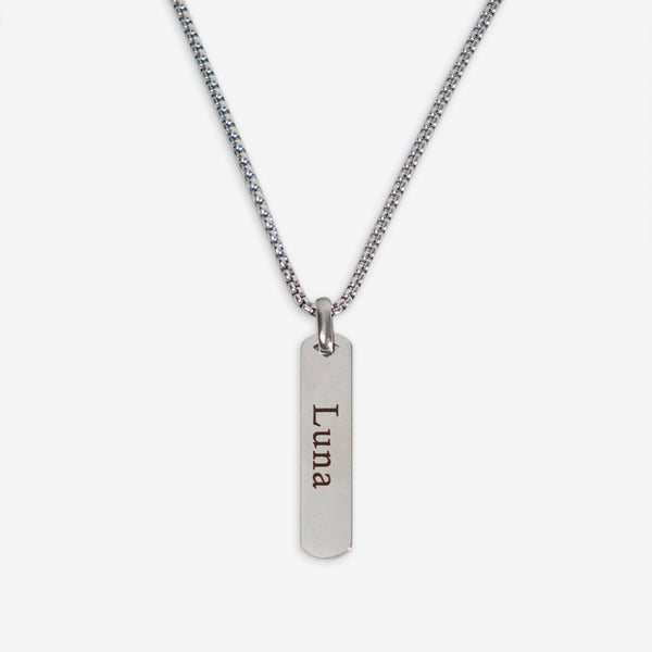 Collar con barra plana