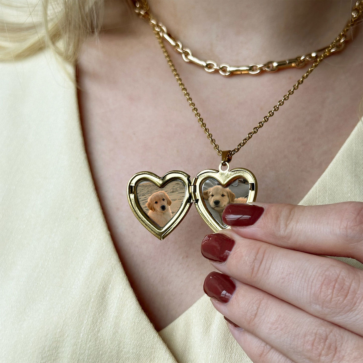 Herzmedaillon Halskette