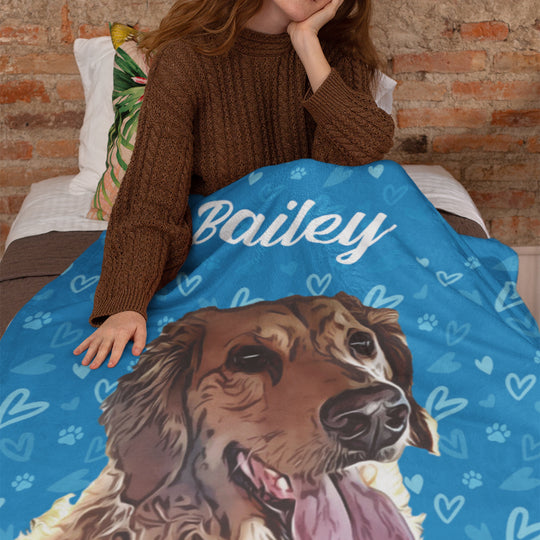 Valentine's Pet Face Blanket