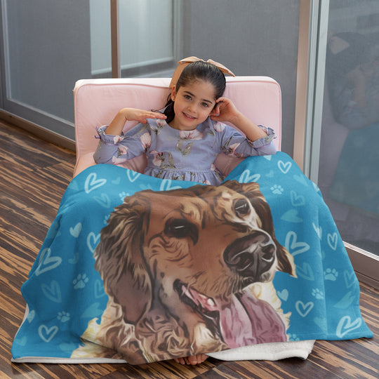 Valentine's Pet Face Blanket