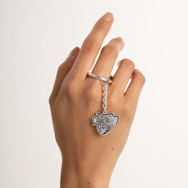 Pet Face Cutout Keychain