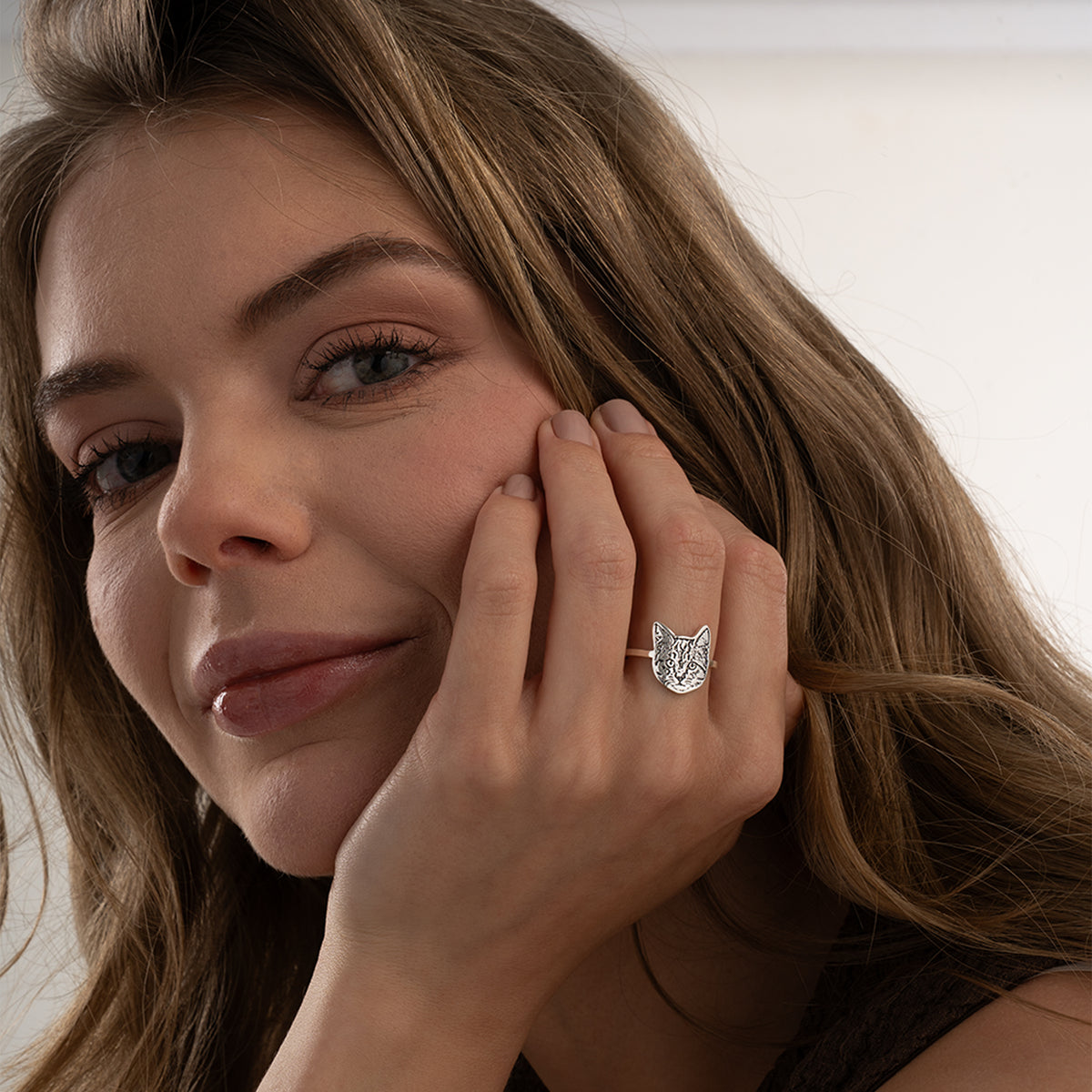 Ring mit Haustiergesicht