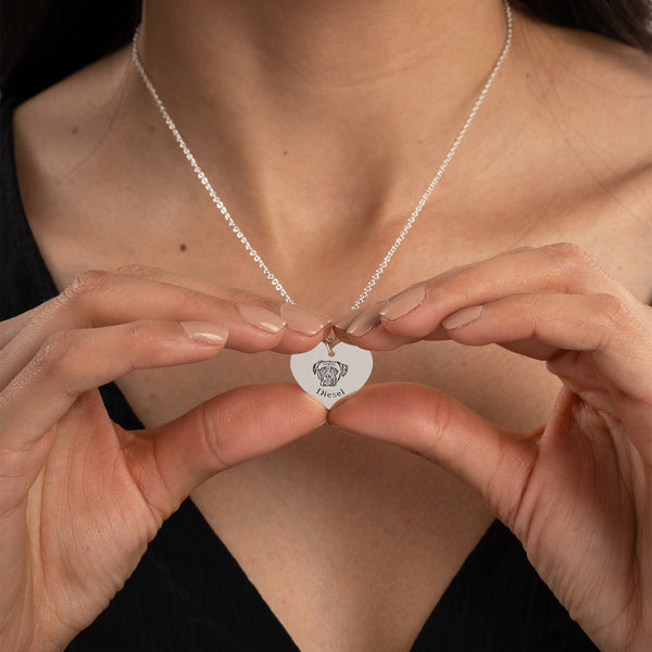 Halskette mit Haustiergesicht