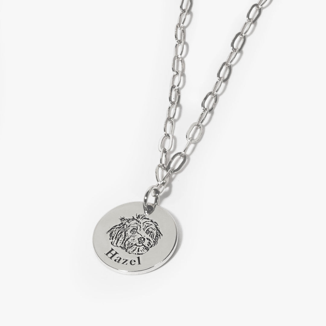 Paperclip Pet Face Necklace