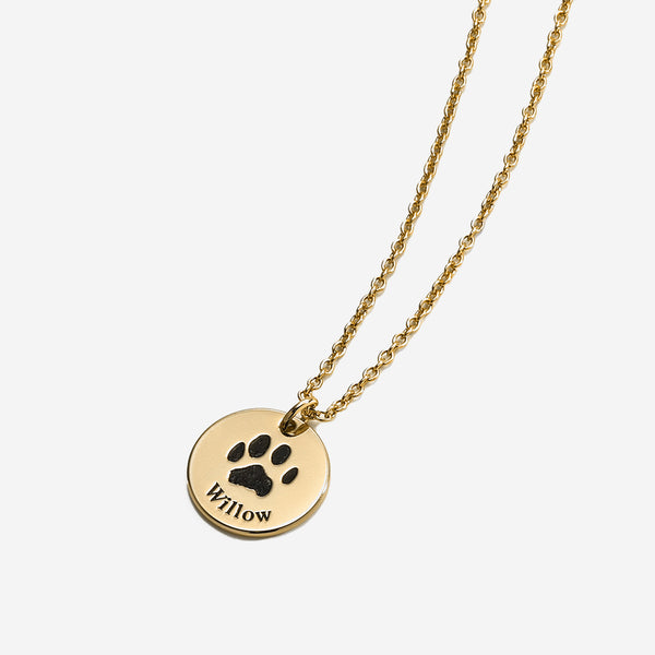 MeMeDIY Collier Personnalisé En Acier Inoxydable Avec Empreinte De Patte De Chien Gravé Pour Femme, Collier Commémoratif Pour Animal Domestique, Collier Commémoratif 1 à 4 Pattes De Chat, Acier