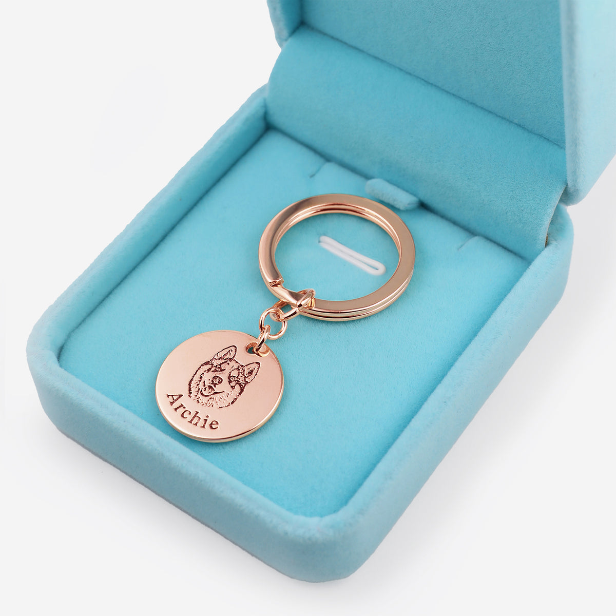 Schlüsselanhänger mit Haustiergesicht