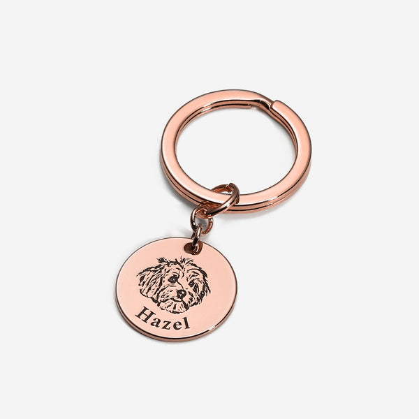 Schlüsselanhänger mit Haustiergesicht