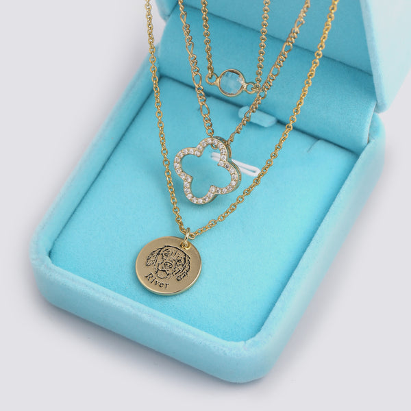 Haustier Gesicht Halsketten Set