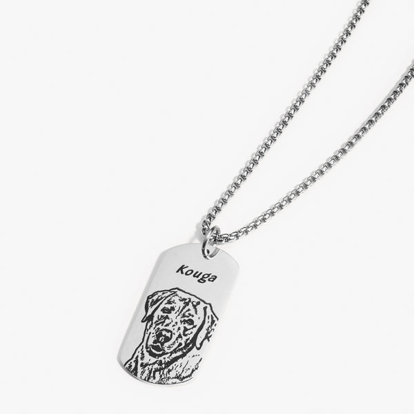 Pet Face Tag Necklace