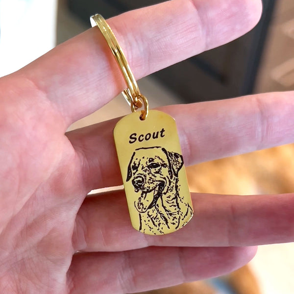 Pet Face Tag Keychain