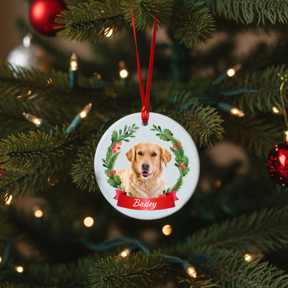 Pet Face Christmas Ornament