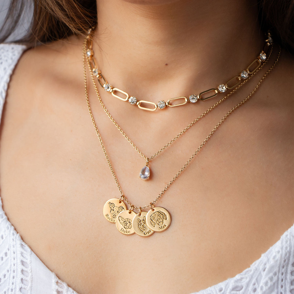 Haustier Gesicht Halsketten Set