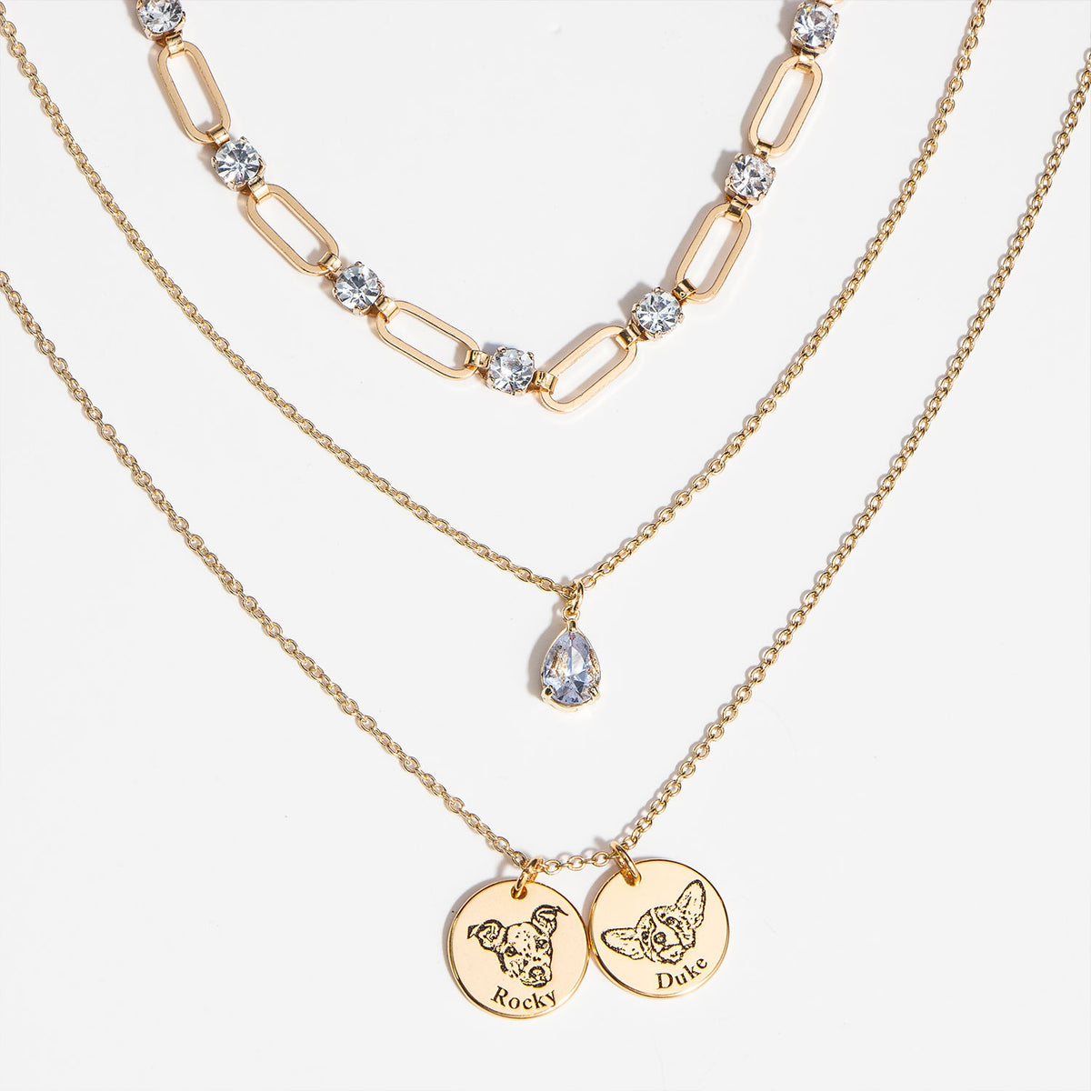 Haustier Gesicht Halsketten Set