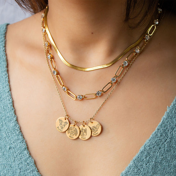 Haustier Gesicht Halsketten Set