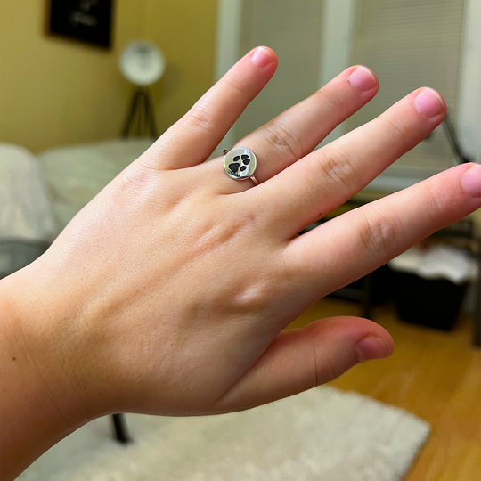 Personalized Pawprint Ring