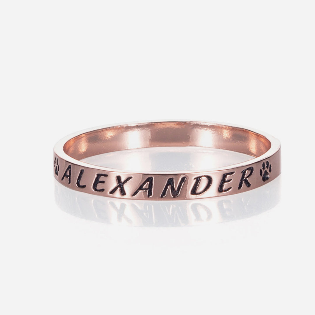 Anillo con Nombre de Mascotas